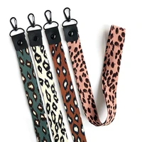 leopard printing lanyard neck straps fashion mobile phone straps cool for phone keys id card badge holder usb hanging rope