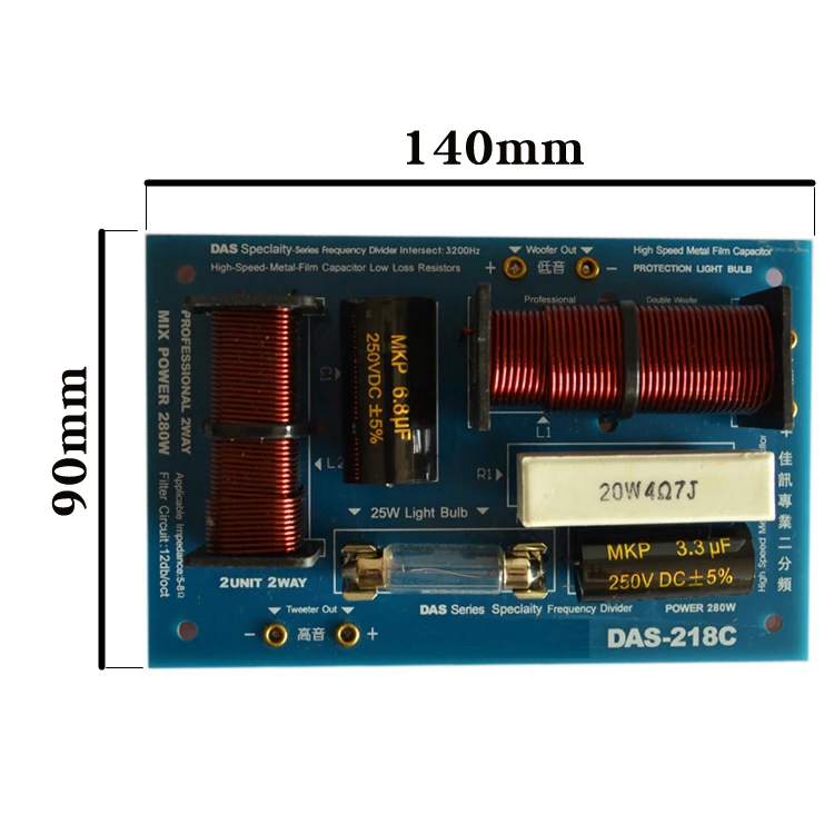 HIFIDIY LIVE DAS-218C 2 Way speaker Unit (tweeter + bass )Professional Speaker s audio кроссовер с делителем частоты