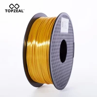 topzeal high quality golden color pla silk 3d printer filament 1 75mm 1kg silk texture feeling 3d printing material