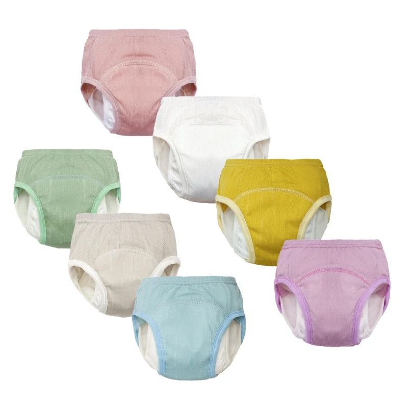 Baby Boys Potty Training PantsToddler Nappies Cover For Boys Girls Reusable Washable Soft Cotton Interlining Underwear