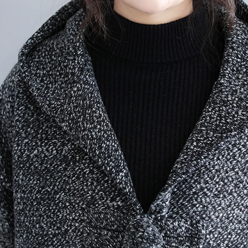 Новая женская ветровка плотная однотонная шерстяная Женская свободная куртка