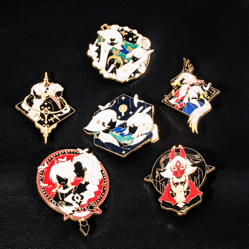 

Game Sky Children Of Light Enamel Pins BroochLamel Daleth White Bird Mushroom Keel Kakashi Badge Keychain Cosplay Jewelry Gift