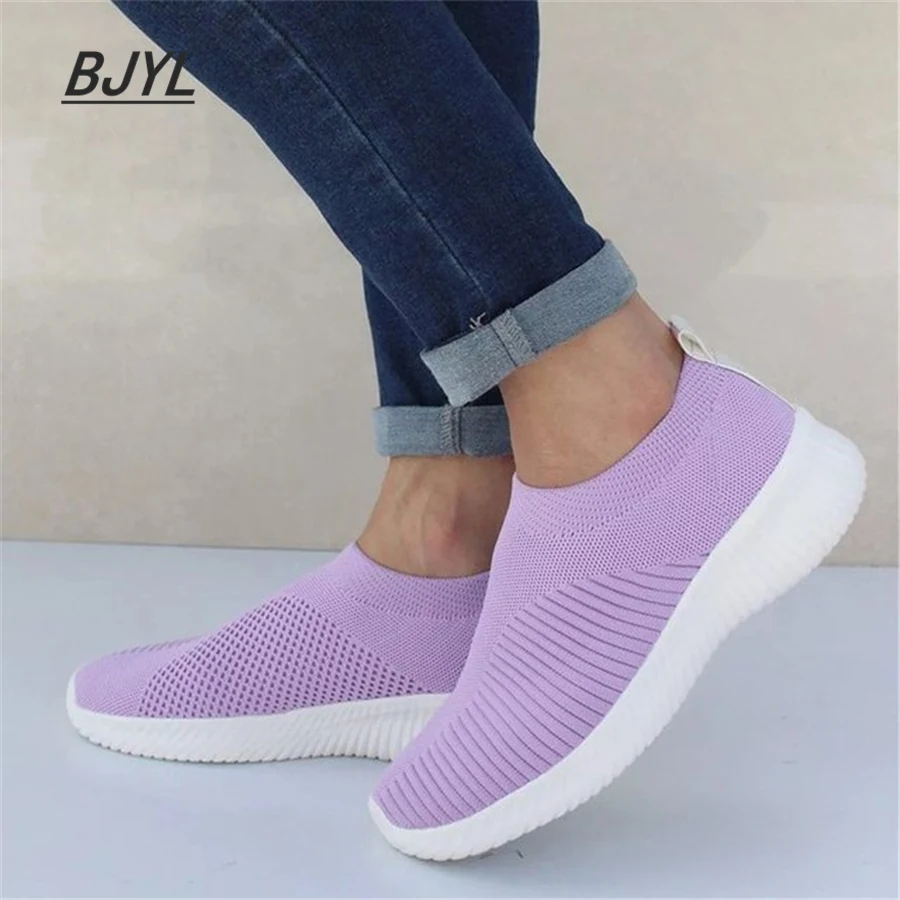 Новинка 2021 вязаные носки кроссовки Женская Вулканизированная