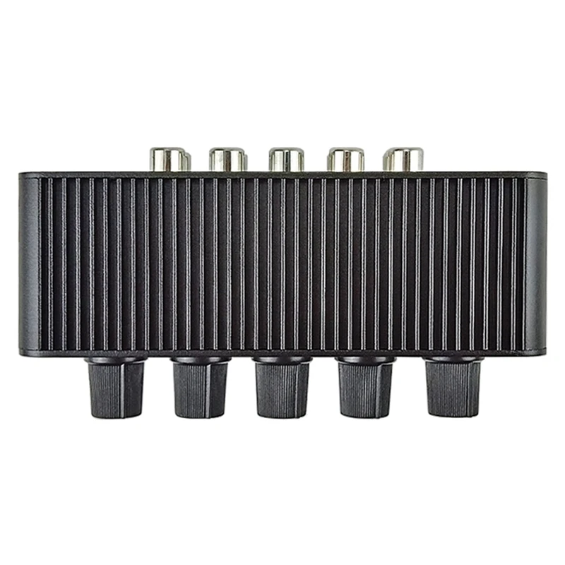 

Stereo Audio Mixer (5 Input 1 Output) Multi-Channel Audio Source Reverberator Switch-Free 3.5mm+RCA Interface Diy