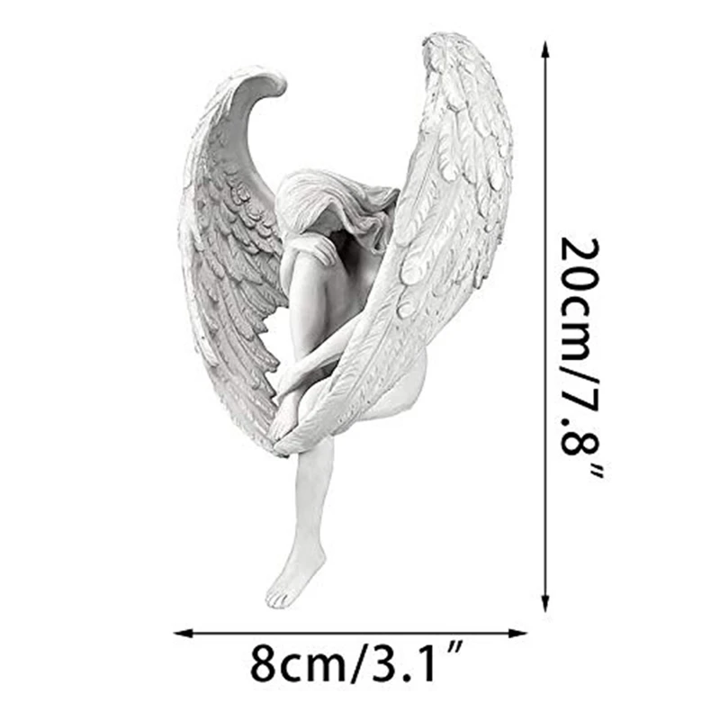 

Resin Crying Angel Statue Garden Decorative Sculpture Home Walls Resin Craft Decoration Gift Crafts Ornaments Art Decor