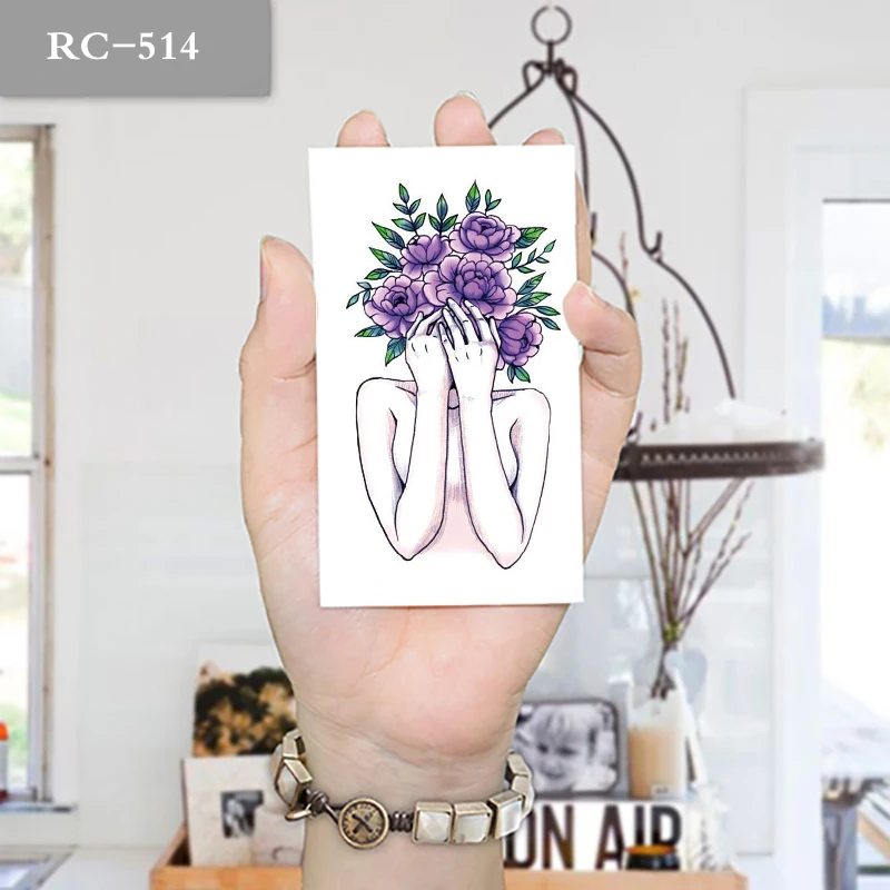 10x6 см Временная маленькая модная Татуировка балетная девушка Водонепроницаемая