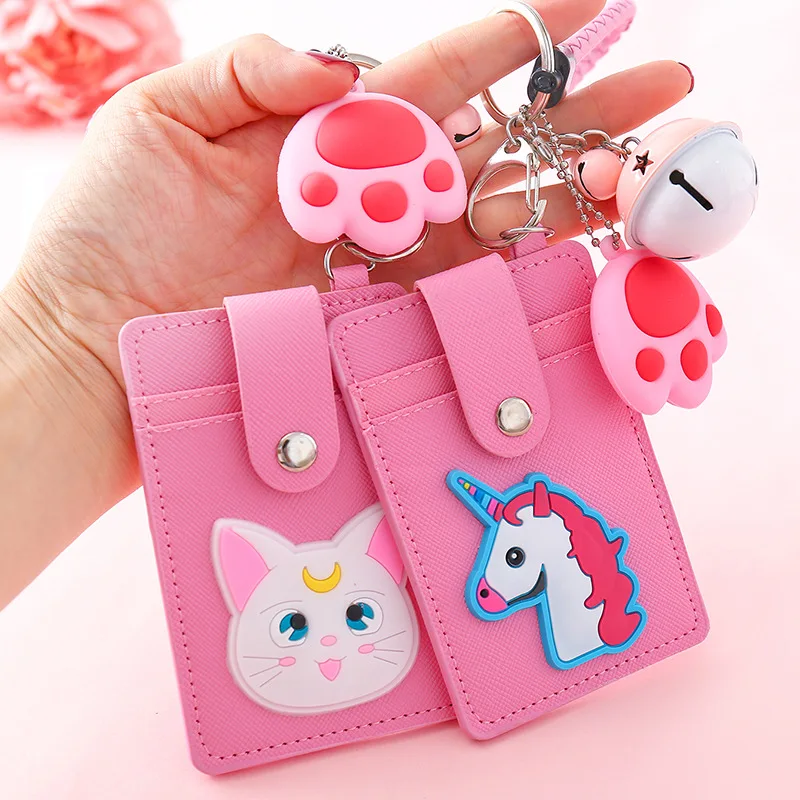 Чехол для девочек-подростков с милой розовой медвежьей лапой и держателем карт |