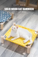 four aeasons universal removable and washable pet solid wood bed cat litter small dog kennel hammock pet supplies