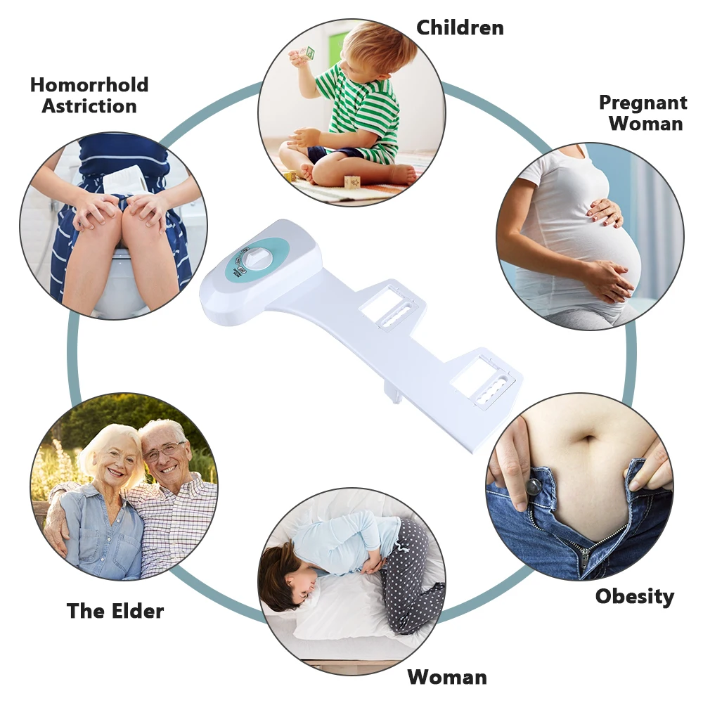 

Bidets Toilet Seat Sprayer Attachment Bathroom Smart Toilet Seat Self-Cleaning Nozzle-Fresh Hygiene Water Wash Clean Spray Kits