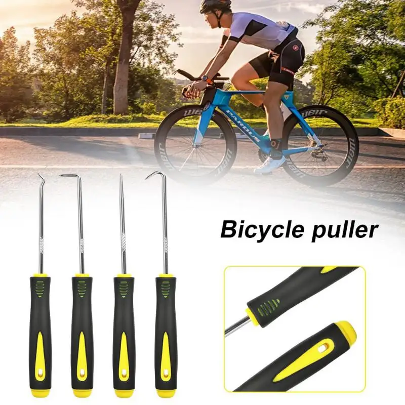 

4Pcs Car Auto Vehicle Oil Seal Screwdrivers Set O-Ring Seal Gasket Puller Remover Pick Hooks Repair Tools For Car Bicycle Tool