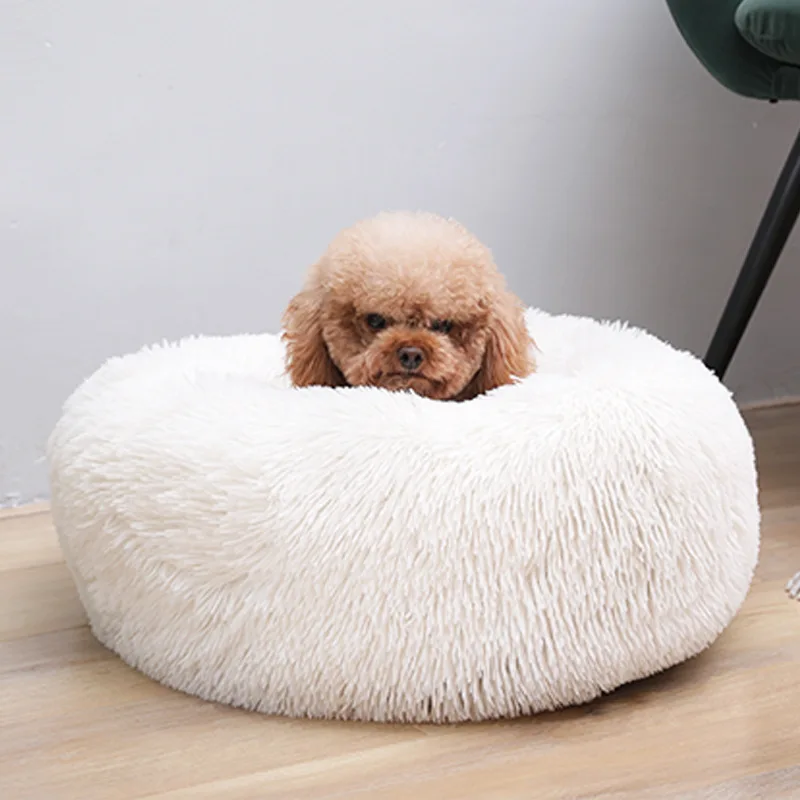 

Soft Long Plush Fleece Pet Bed For Large Small Dogs Round Cat Mat House Knnel Dog Cushion Mat Pet Supplies Dropshipping