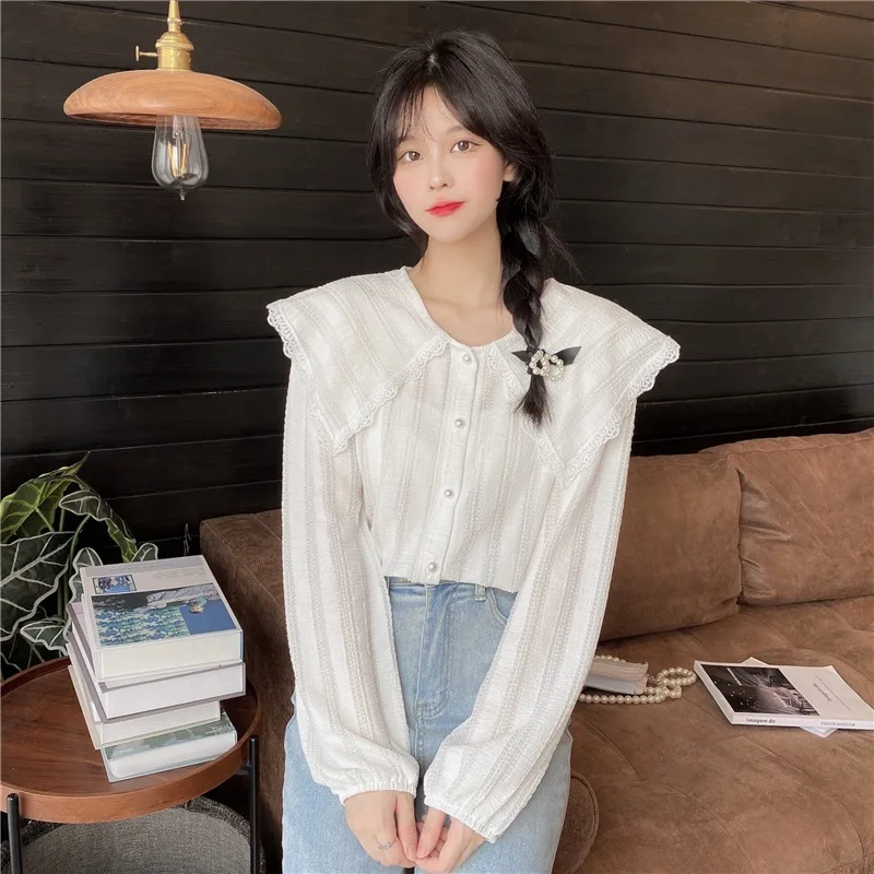 Недорогая оптовая продажа 2021 весна осень новая мода повседневная женская блузка