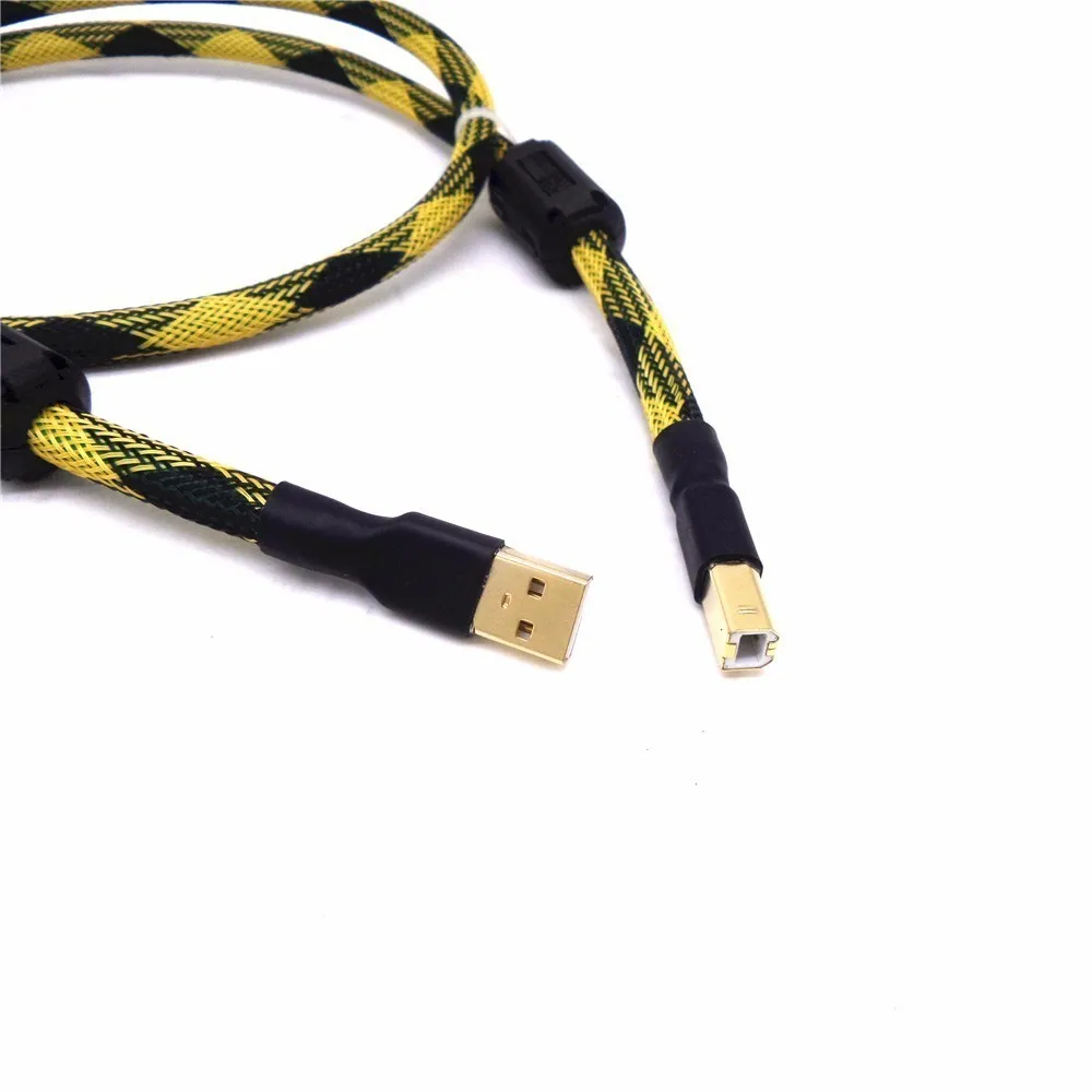 GAO-USB1 HIFI аудио усилитель Высокое качество 4N OFC USB кабель с магнитным кольцом для Hifi ЦАП усилитель 0,5 м 1 м 1,5 м 2 м usb A к USB B