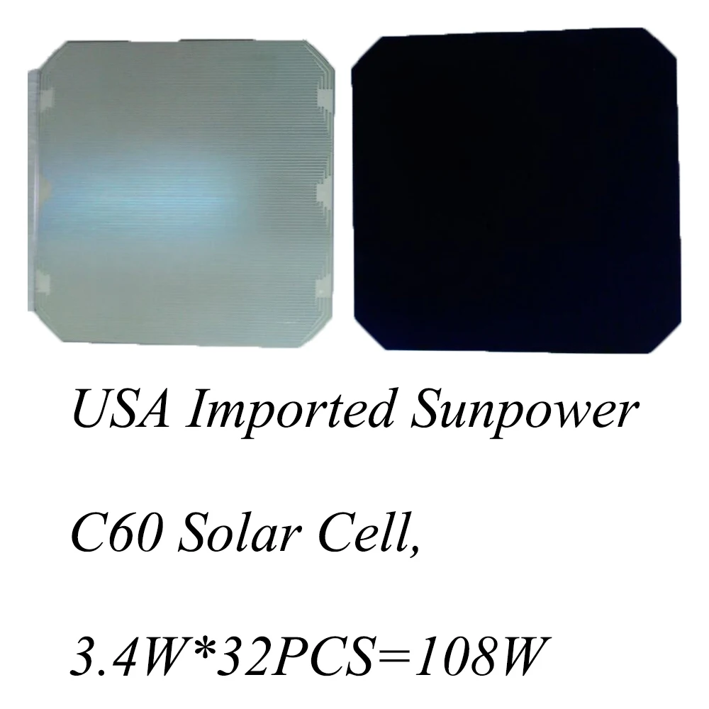 Солнечные панели Sunpower 100 Вт 200 12 В 24 32 шт. солнечная пластина 23% эффективность