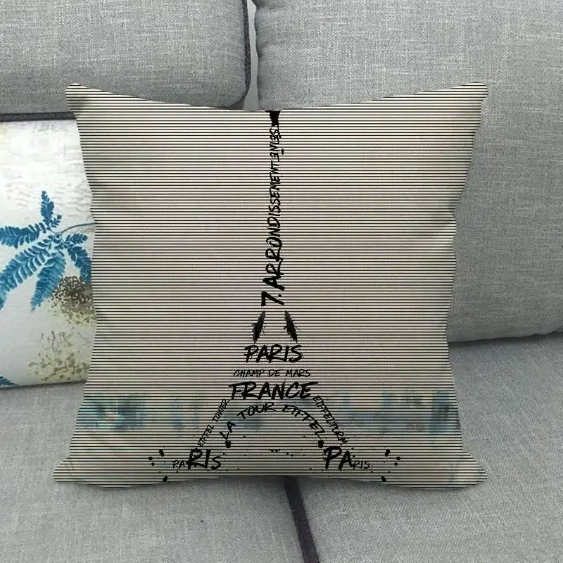 45 см * простой дизайн Эйфелева башня высокого качества наволочка для подушки из