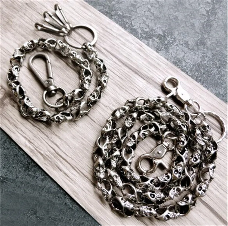 Мужской Короткий держатель для ключей в стиле рок/панк/хип-хоп бумажник с черепом