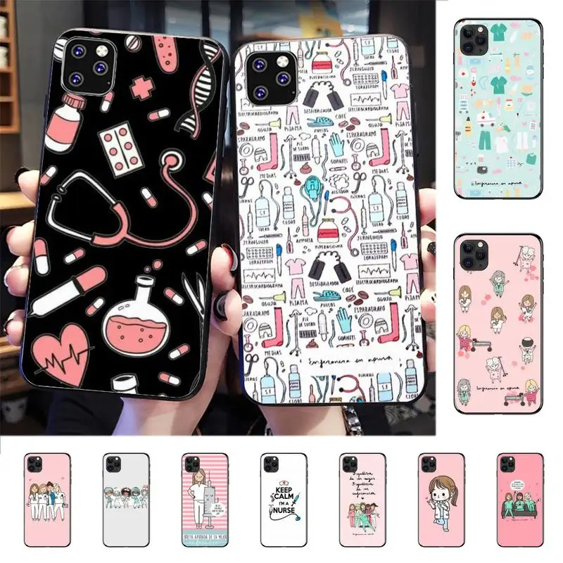 

pain Cartoon Medicine Doctor Nurse fashion Phone Case for iphone 13 8 7 6 6S Plus X 5S SE 2020 XR 11 12 mini pro XS MAX
