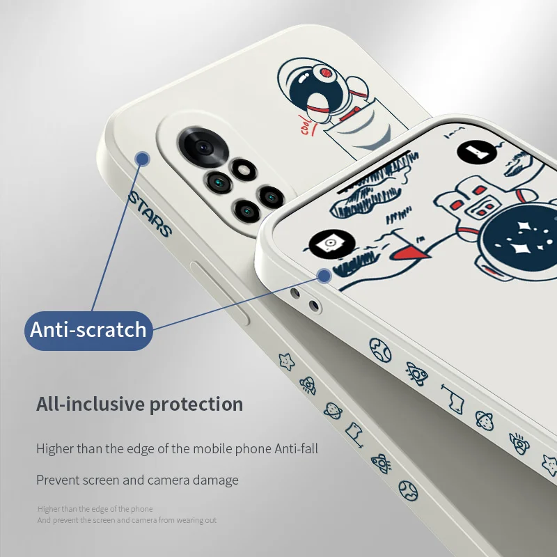 

Star Astronaut Case For Huawei Nova8 8Pro 8SE Nova 7 7Pro 7SE 6 6se 5 5Pro 5Z 5I 5Ipro 5T 4 4E Liquid Silicone Cover