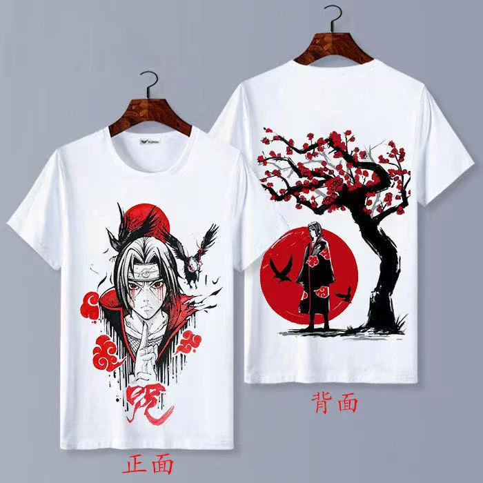 

Popular O-neck half sleeve T-shirt Men Women Anime T shirt Print Uzumaki Akatsuki Sakura Kakashi T-shirt Fashion Tees Tops