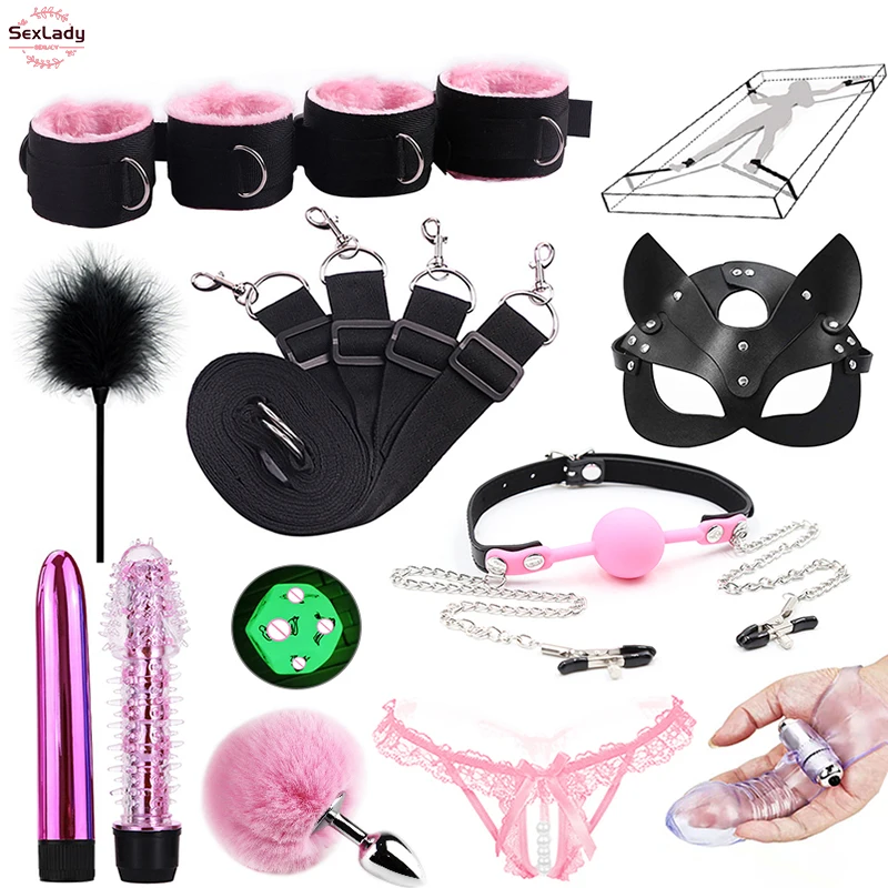 Секс леди Эротическое устройство для секса кляп хвост штекер женщин БДСМ набор