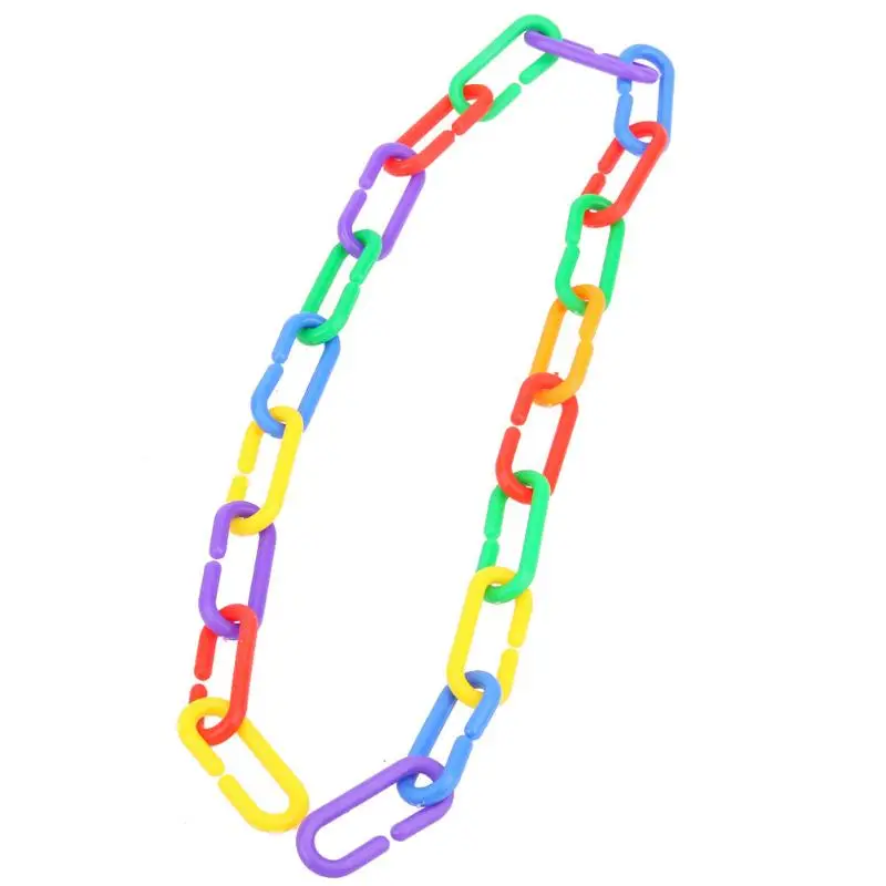 100 шт Цветная Пластиковая качающаяся клетка для попугая игрушка c зажимы крючки