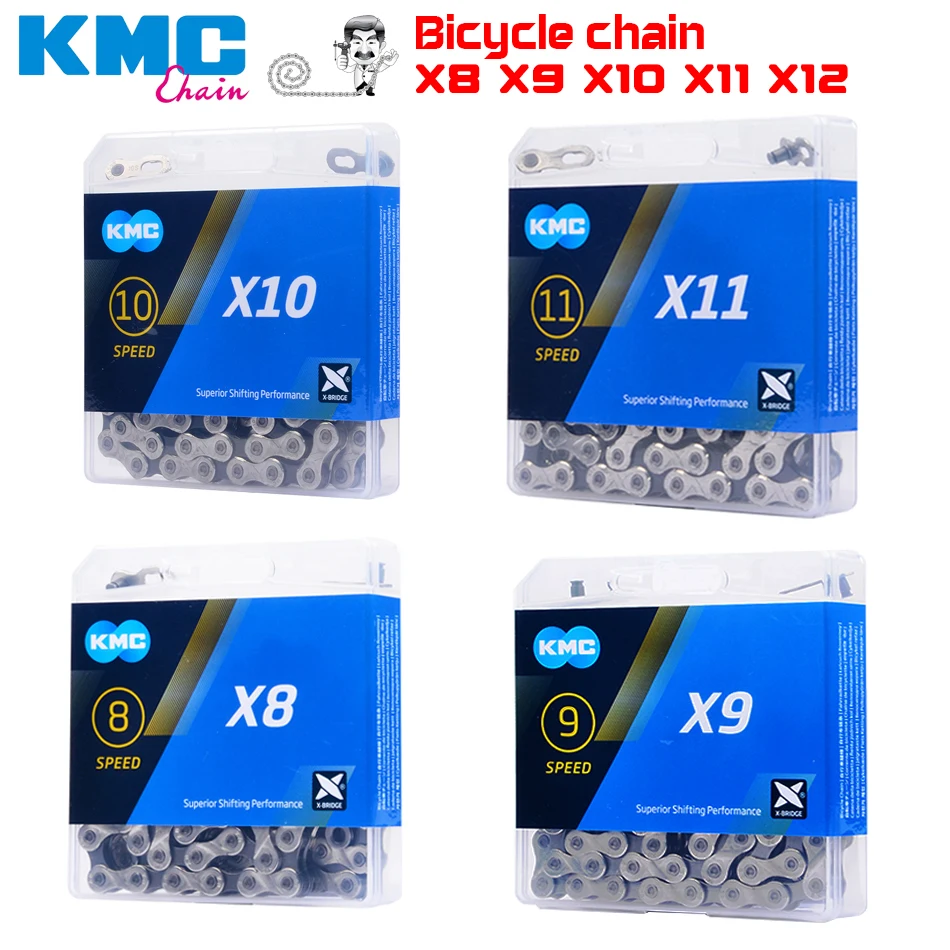 KMC велосипедная цепь Z6 X8 X9 X10 X11 X12 для горного велосипеда 6/7/8/9/10/11/12 скоростной