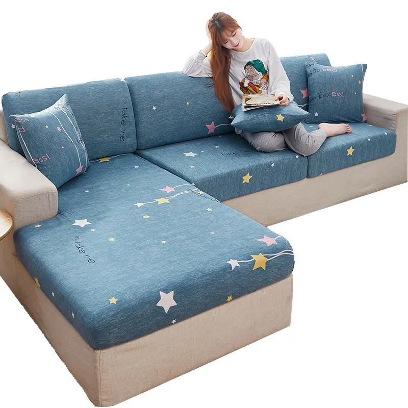 

Sofa Seat Cushion Covers for Living Room Floral Printing Corner Armchair Couch Cover Elastic Furniture Protector Slipcover