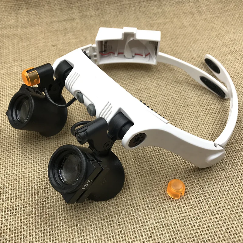 

Swap Warm and Cold Light Magnifying Glasses Jewelry Loupe Binoculars Repairing Jewel Lighted Magnifiers 3x 4x 5x 6x 7x 10x 15x