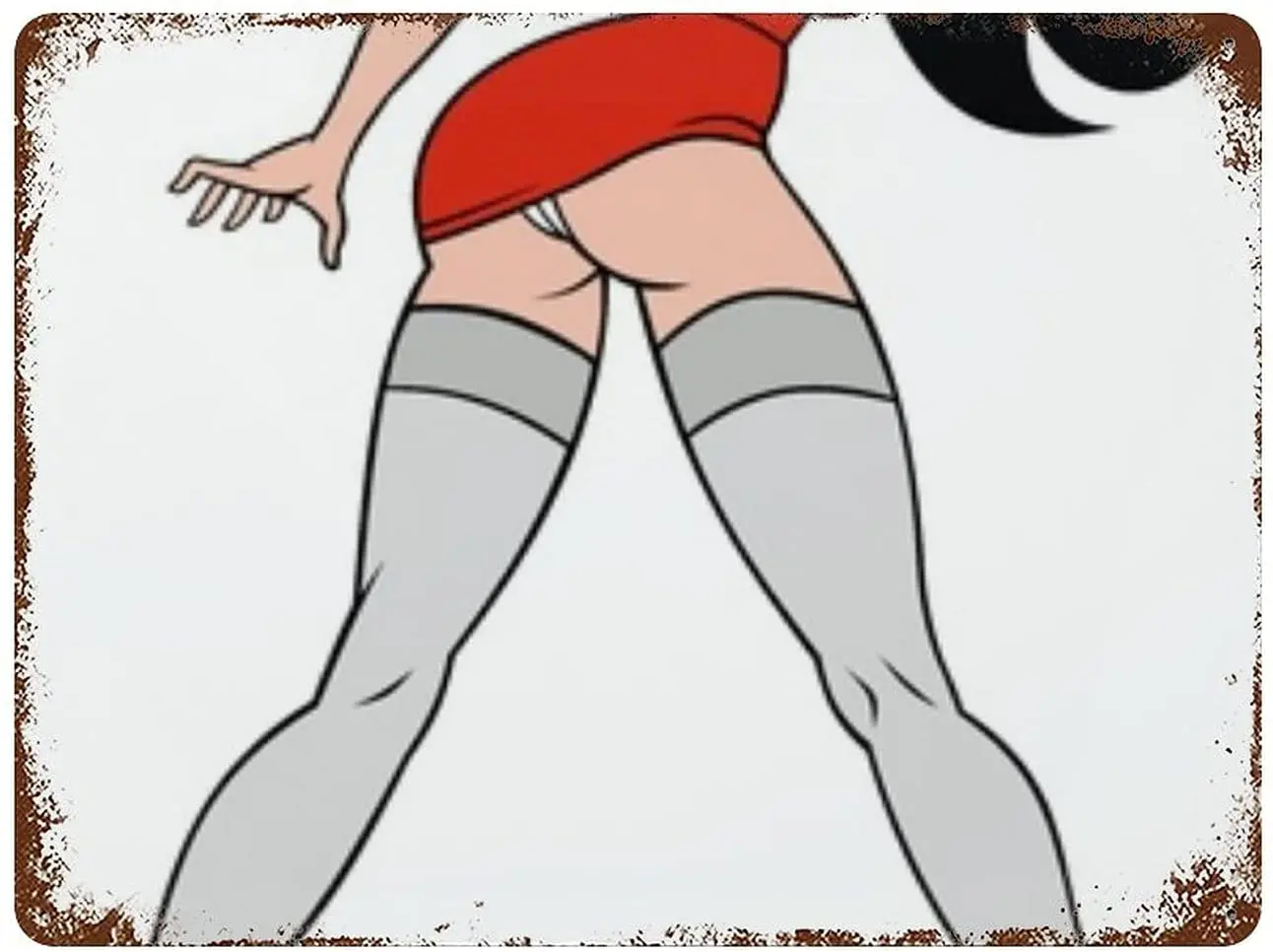 

Sexy Woman from My Dream Isolated on The White Background Iron Plate Hanging Picture Horizontal Plate Retro Wall Decor