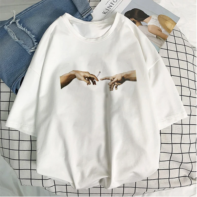 

Women's T-shirt Aesthetic Print Summer Plus Size Harajuku T Shirt Streetwear Tops Female Shirts Tee Casual Short Sleeve