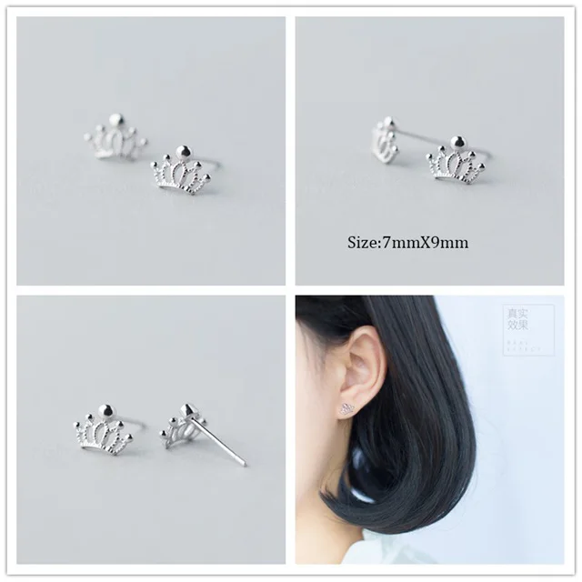 DS123 Trusta новые женские модные 925 пробы серебряные модные крошечные милые серьги-гвоздики подарок для девочек DS169 - Окраска металла: DS123
