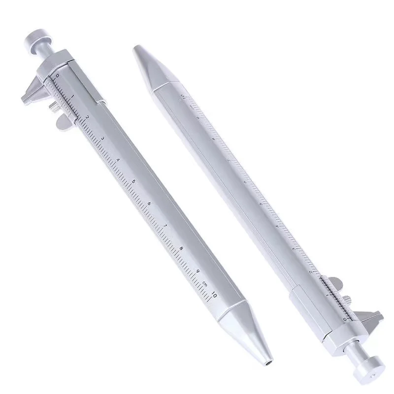 

1Pcs Multi-function Vernier Caliper 0-100 Mm Measuring Tool ABS Ruler 0.5 Mm Gel Pen Ballpoint Pen Drip Delivery