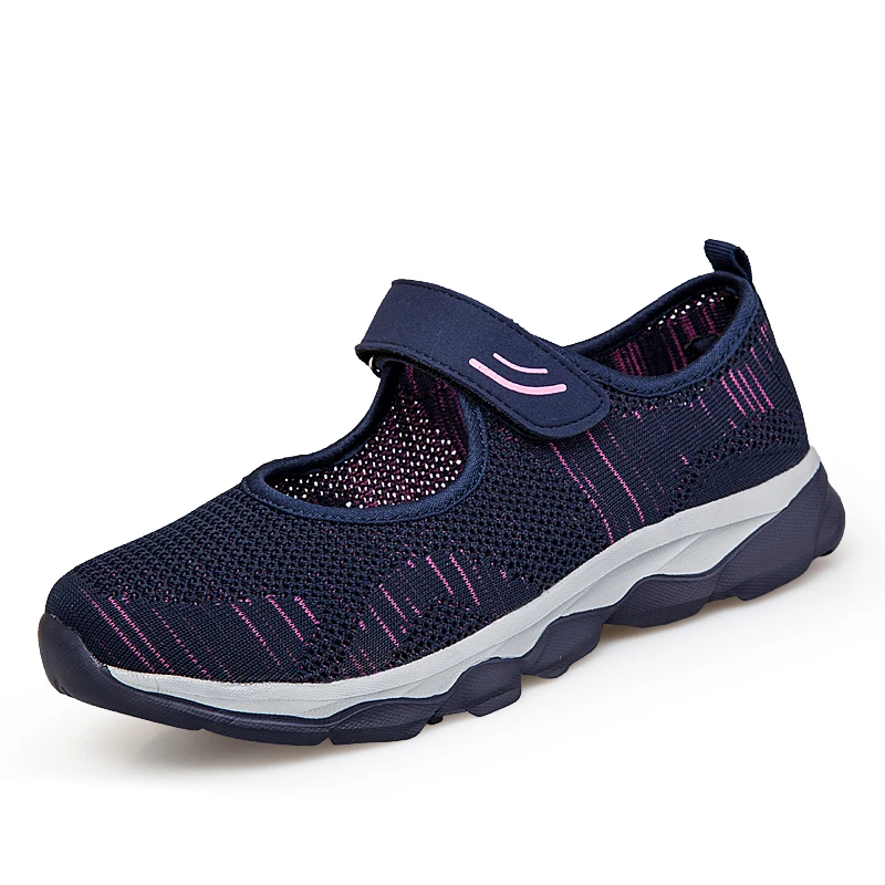 navy blue 01 EOFK/женские кроссовки; женская повседневная обувь на плоской подошве; mary jane; Летние тканевые мягкие туфли на плоской подошве; удобная женская обувь - Цвет: navy blue 01
