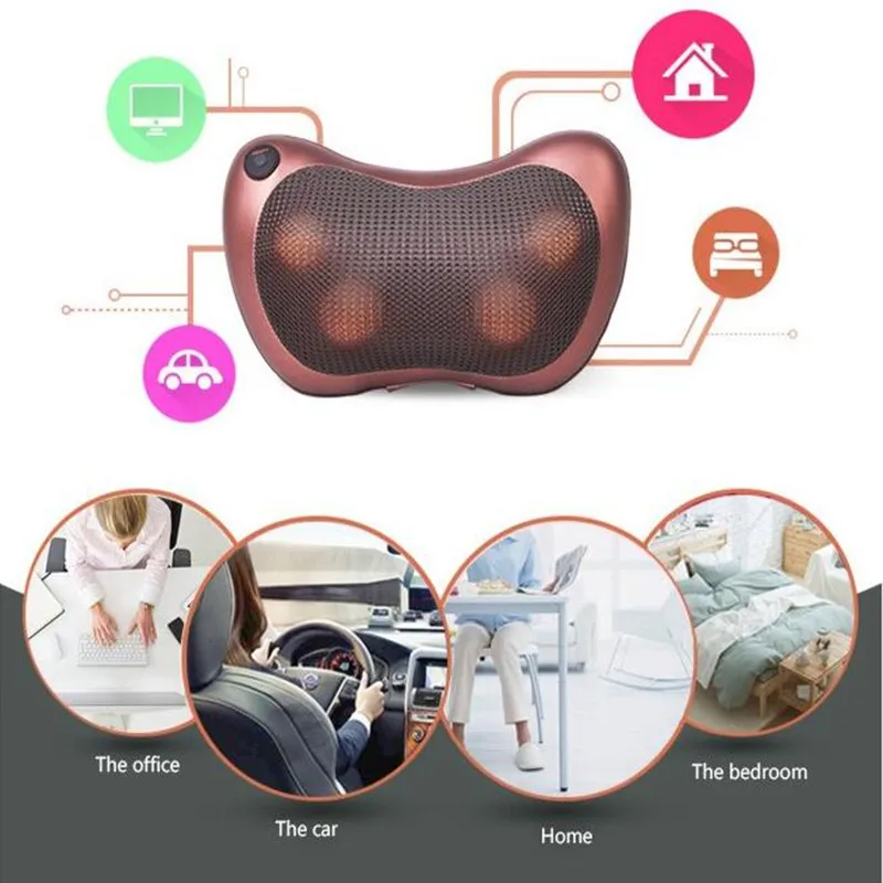 2 в 1 автомобильная домашняя инфракрасная Массажная подушка для шеи шейный