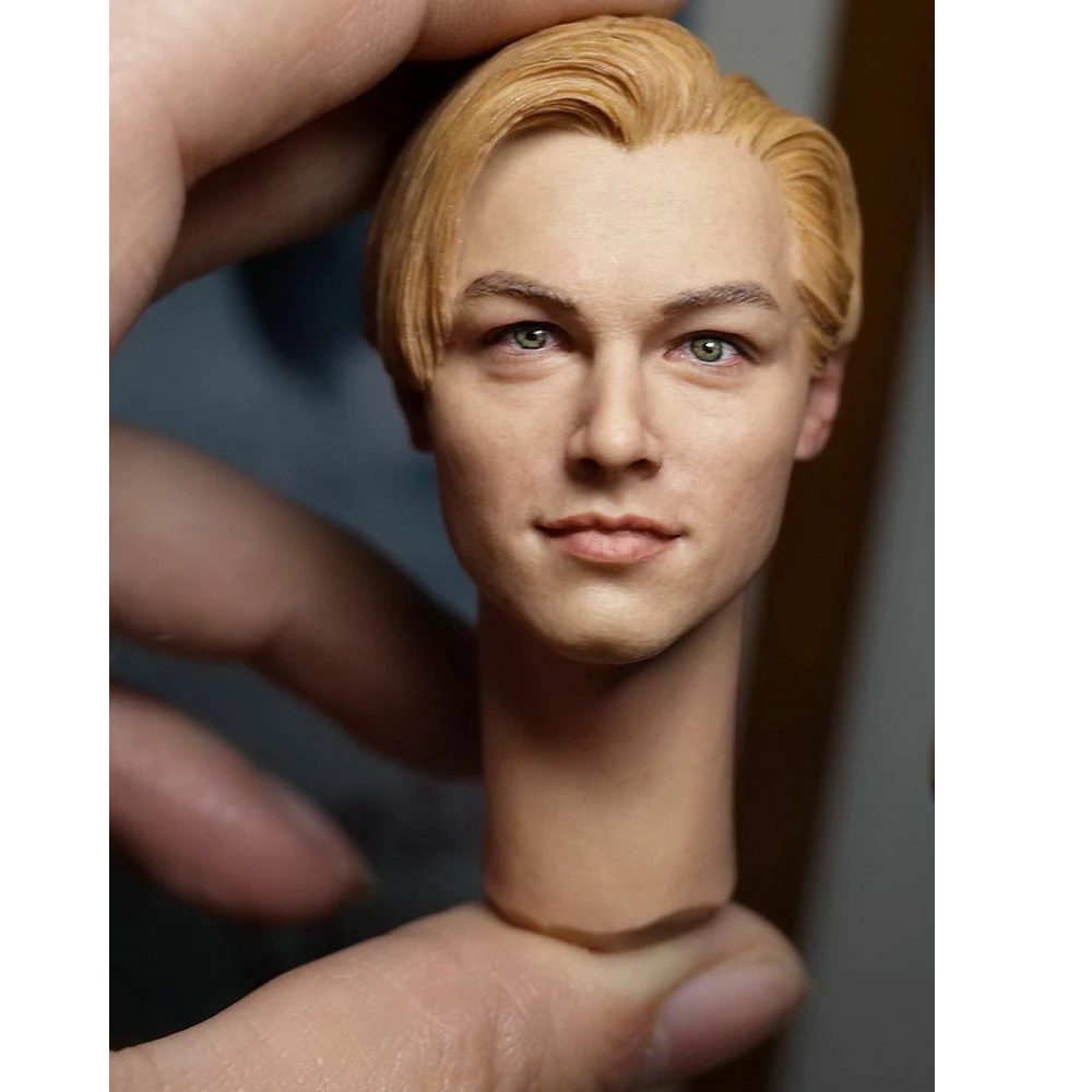 

1/6 Scale Solid Male Head Sculpt Model Hot Toy Leonardo DiCaprio Head Carving Handsome Fit 12" Action Figure