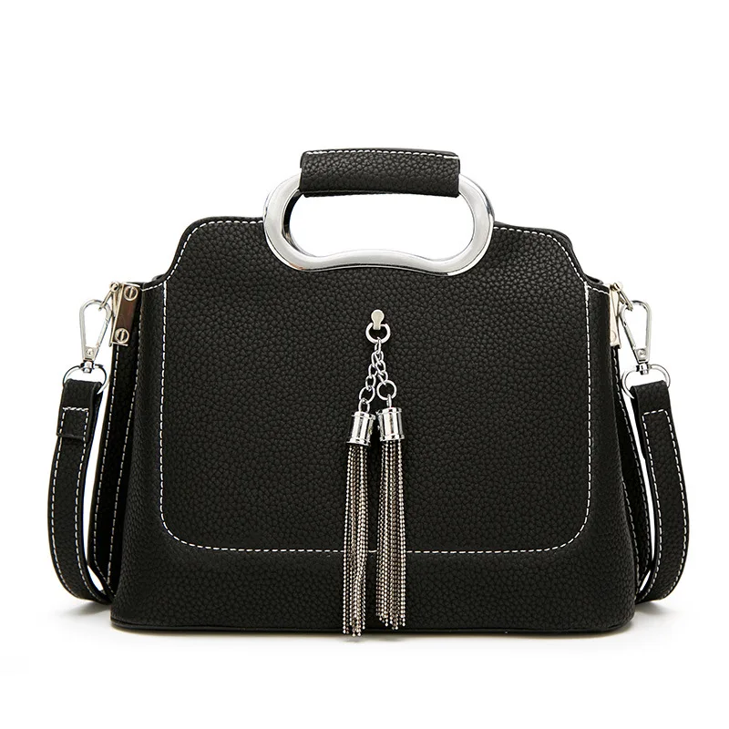 Женская корейская мода 2020 простая женская сумка из искусственной кожи через