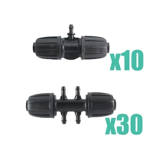 30 шт., 16 мм, ПЭ разъем на 47 мм разъем + 10 шт., 16 мм на 1-way 47 мм разъем