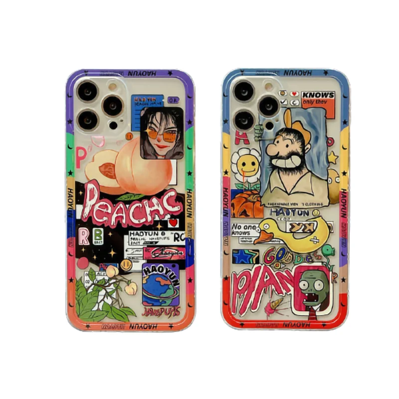 

Retro doodle Phone Case for Huawei Honor 8 9 10 20 Phone Cover for Huawei Honor Play 3 4 Case For Couple Honor V10 V20 Case