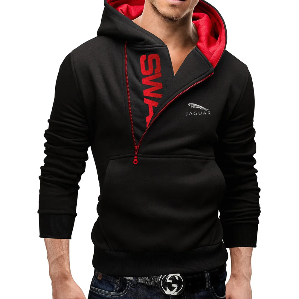 

Jaguar CAR Latest Casual Sports Hooded Men's Sweatshirt Hoodie Men's Long-Sleeved Jacket Zipper Track Field Sportswear M-3XL A+4