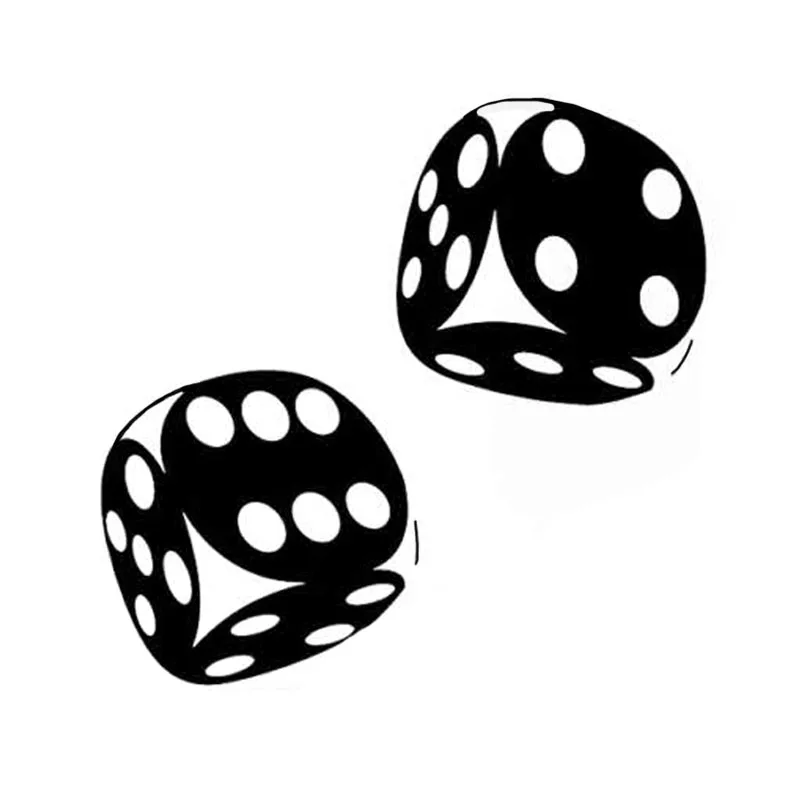 

Interesting Car Sticker Casino Poker Dice High Quality Decoration Waterproof and SunscreenVinyl Decal,14*13CM