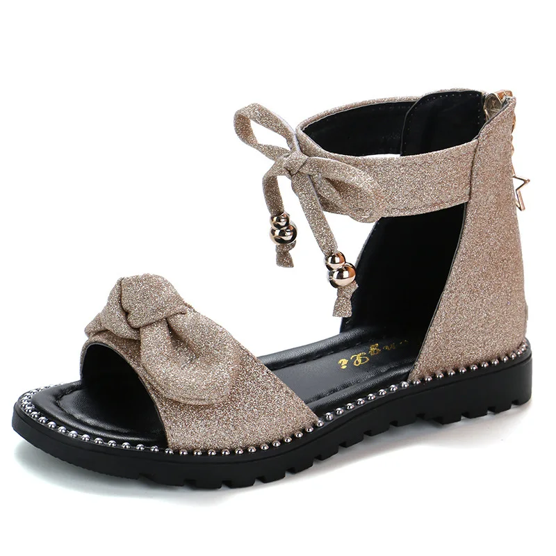 

Girls Sandals 2021 Summer Gladiator Ethnic Tassel Fashion Children Soft Bottom Princess Shoes Kids Non-slip Zipper Sandals