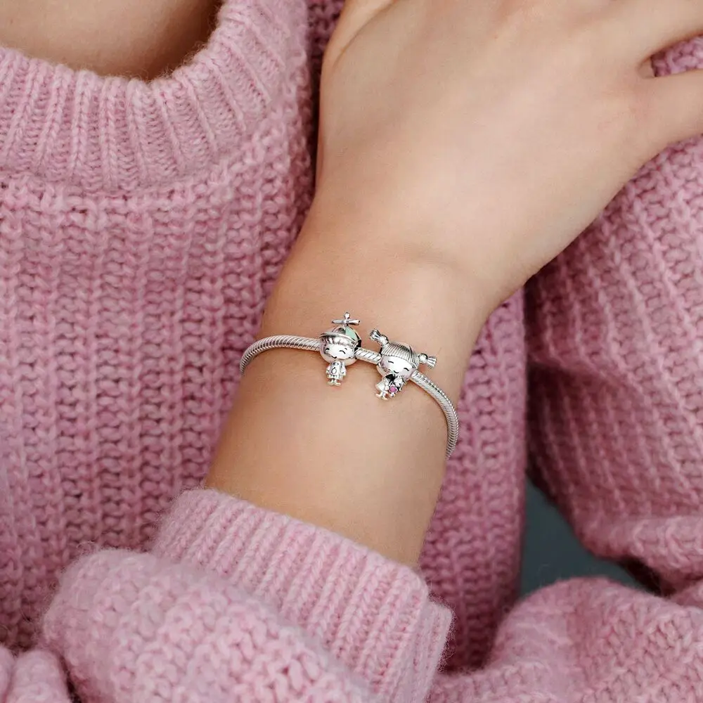 

Vitality Boy Charm 925 Sterling Silver Fits Pandora Charms Bracelets for Woman Girl Beads Gifts for Women Bracelet and Necklace