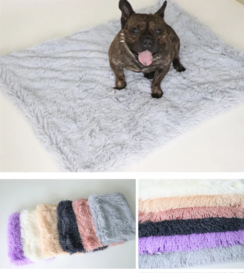 Длинные Плюшевые Собаки Кошки Одеяло домашних животных теплая мягкая флисовая