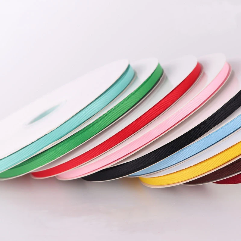 

Grosgrain Satin Ribbon DIY Ribbons for Bow Crafts Christmas Home Party Decoration Gifts Wrapping Solid Color 6 Mm 100 Yards