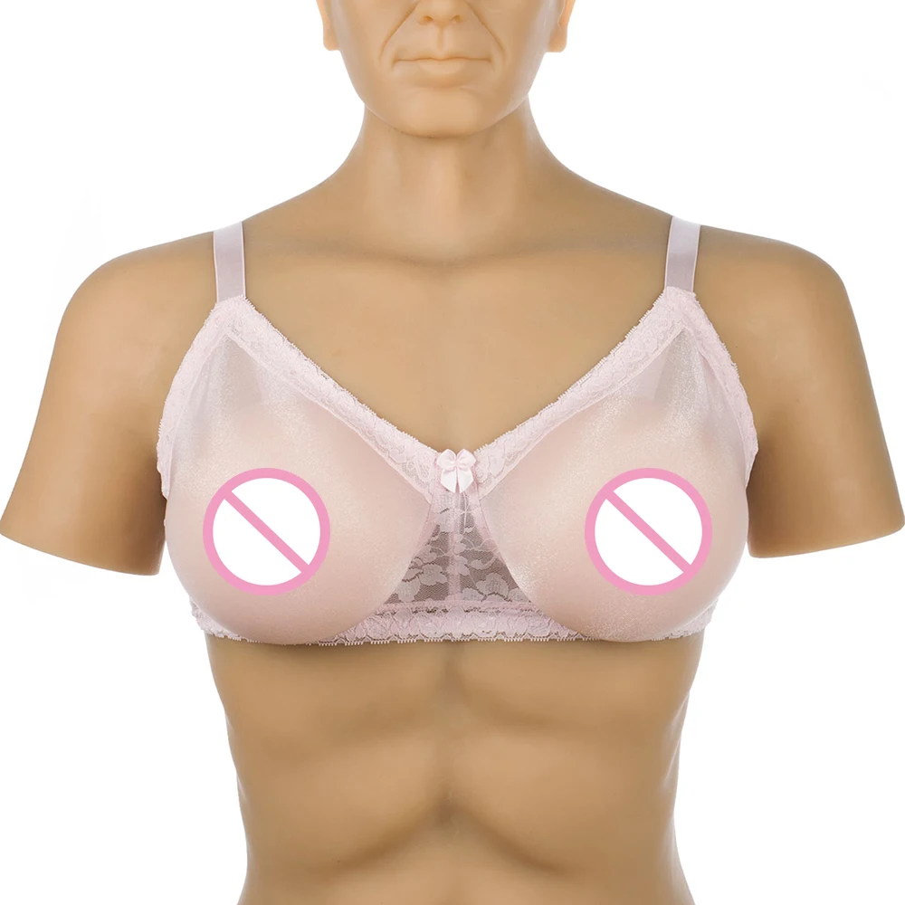 Top Quality 1000g D Cup Realistic Silicone Round Breast Forms Artificial Boobs Enhancer Crossdresser Shemale Transgender Tit