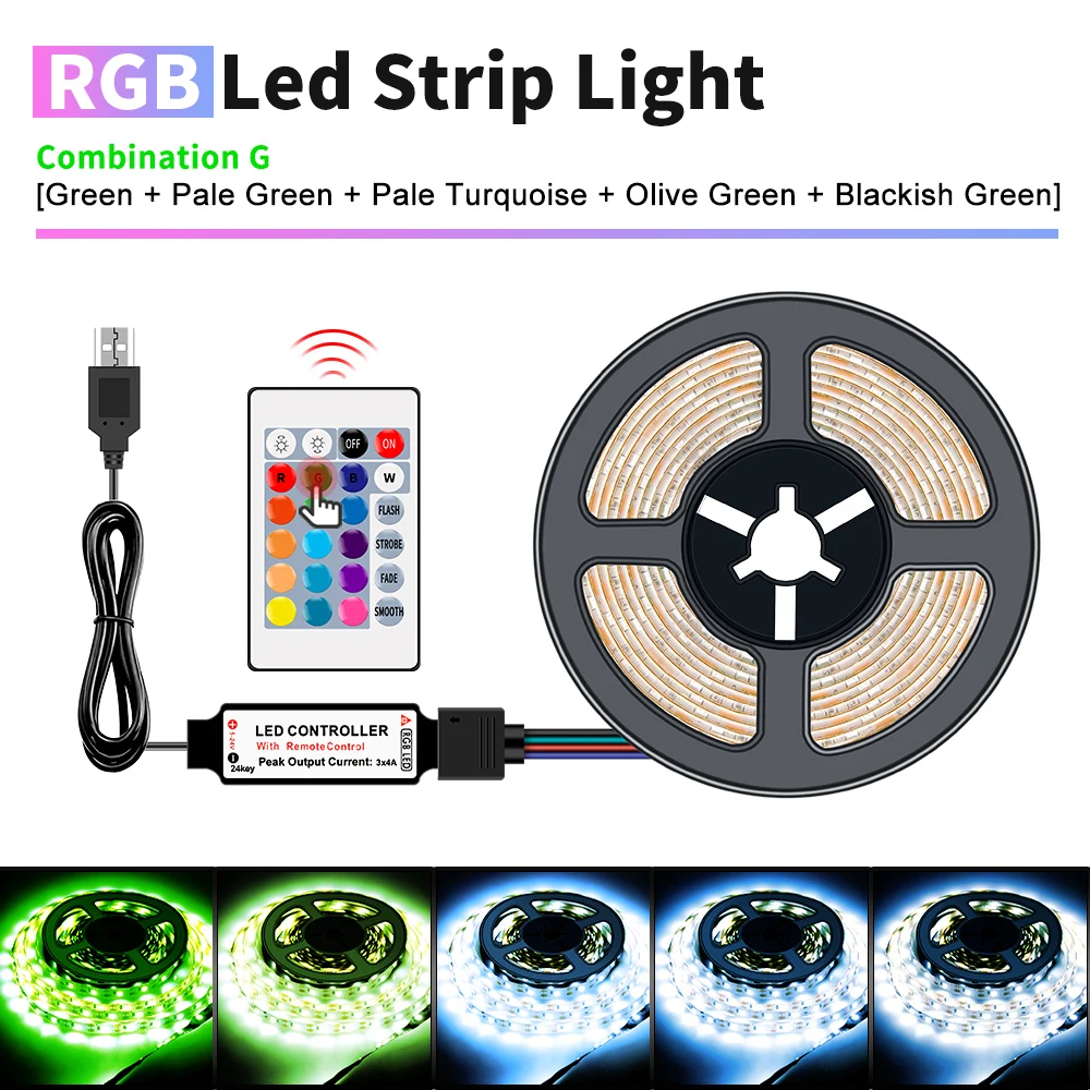 USB Tira RGBW Светодиодная лента лампа DC5V гибкий RGB светодиодный светильник неоновая 1