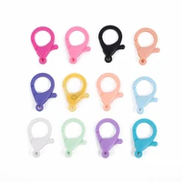 2050pcs 2535mm acrylic lobster clasp hooks candy color bags chain end connectors hooks for diy jewelry making accessories