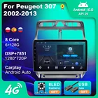 Автомагнитола на платформе Android для Peugeot 307, 307CC, 307SW, 2002-2013, GPS-навигация, мультимедийный проигрыватель, стерео аудио для автомобилей, 2 Din, DVD