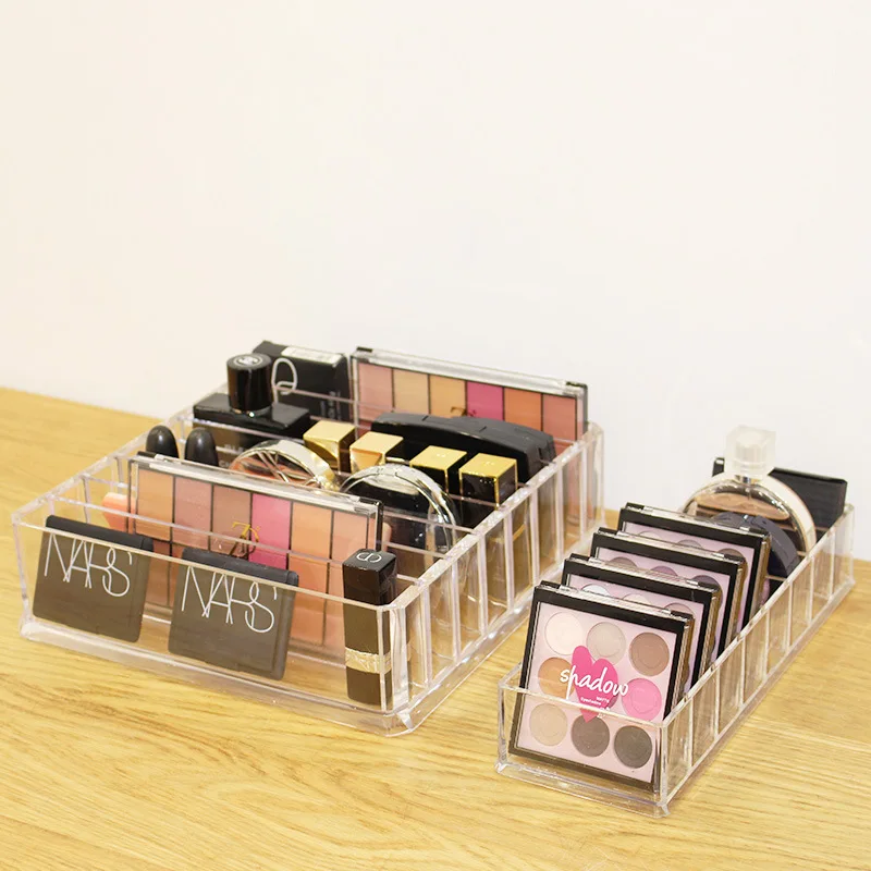 Прозрачный акриловый Органайзер для макияжа косметическая коробка хранения