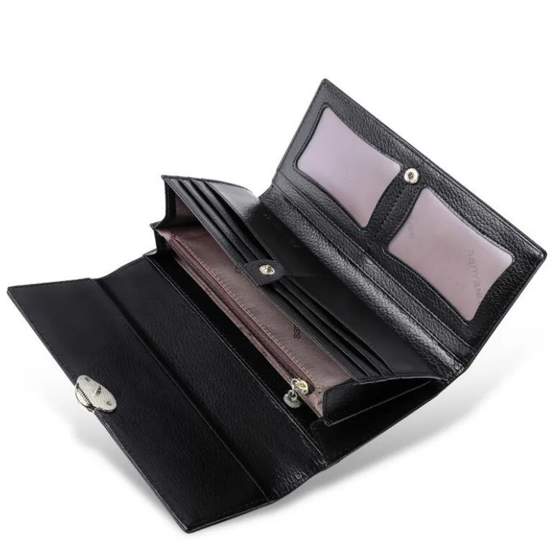 Женские кошельки из натуральной кожи длинный женский кошелек на молнии клатч